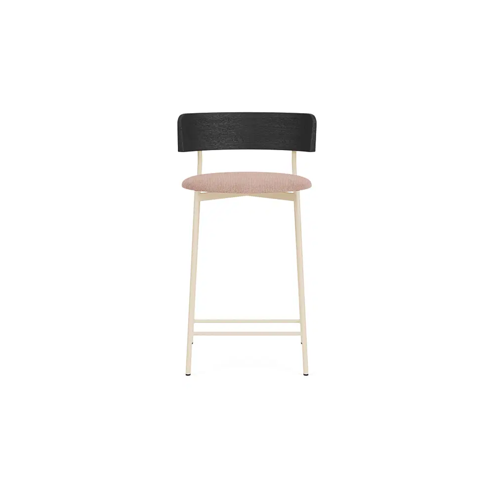 Friday counter stool - sand frame - black back